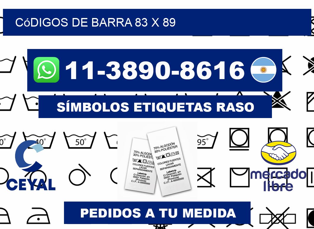 códigos de barra 83 x 89