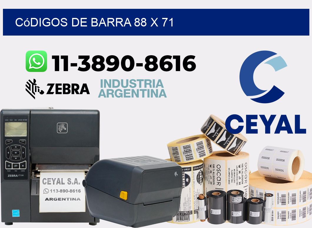 códigos de barra 88 x 71