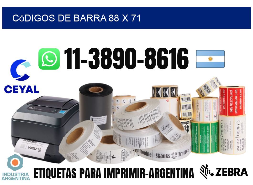 códigos de barra 88 x 71