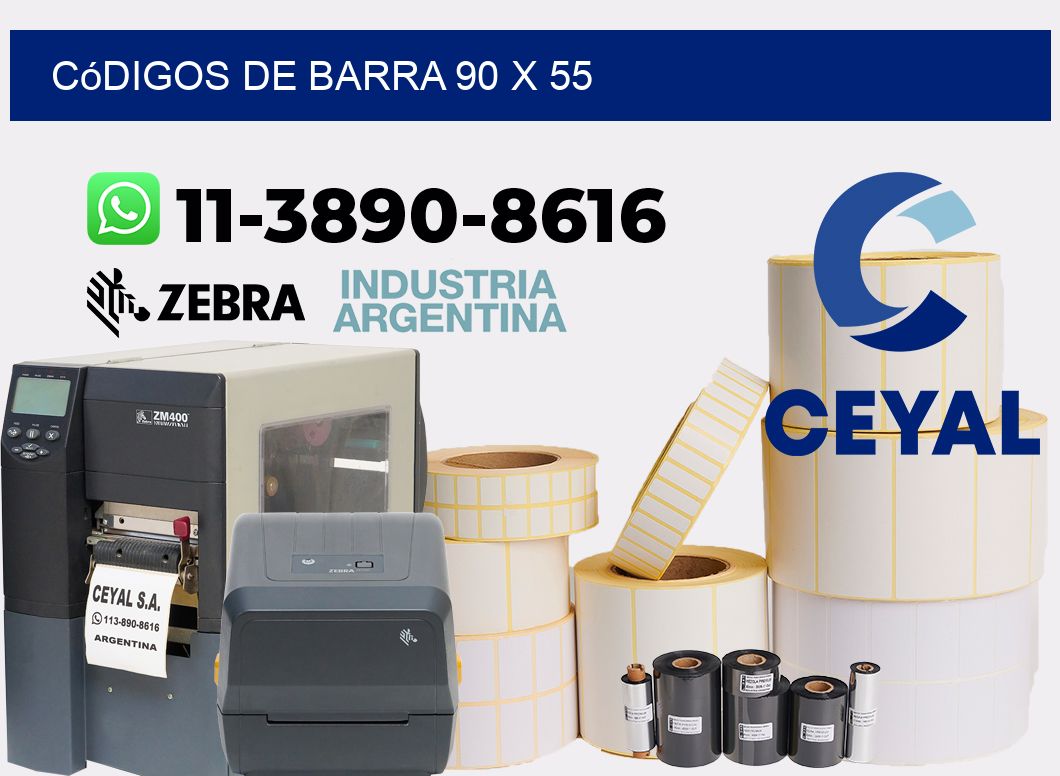 códigos de barra 90 x 55