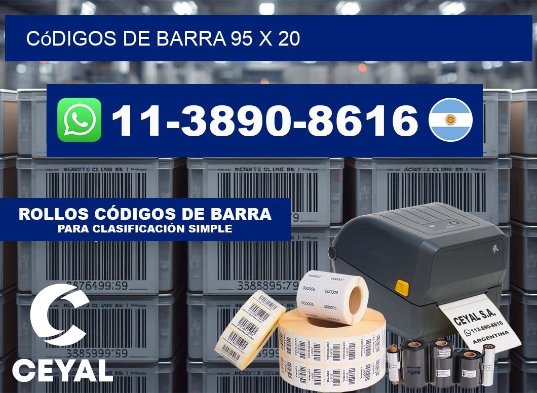 códigos de barra 95 x 20