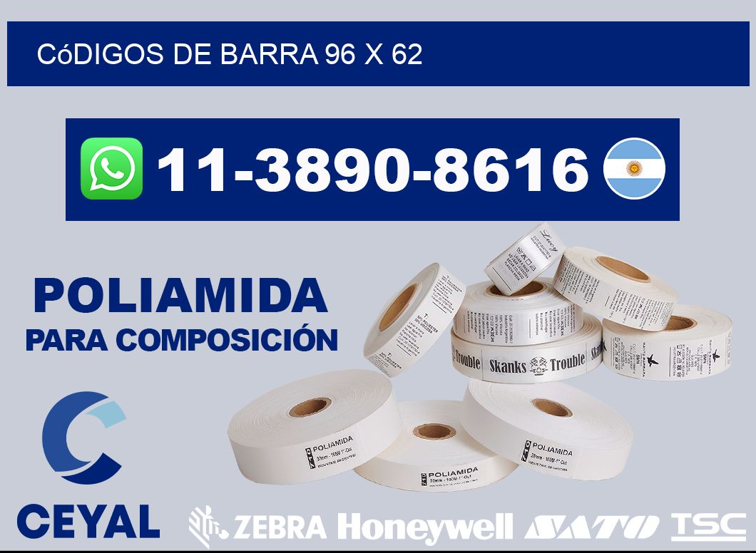 códigos de barra 96 x 62