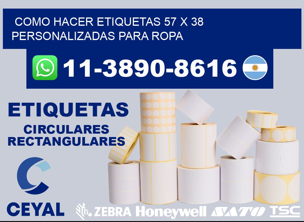como hacer etiquetas 57 x 38 personalizadas para ropa