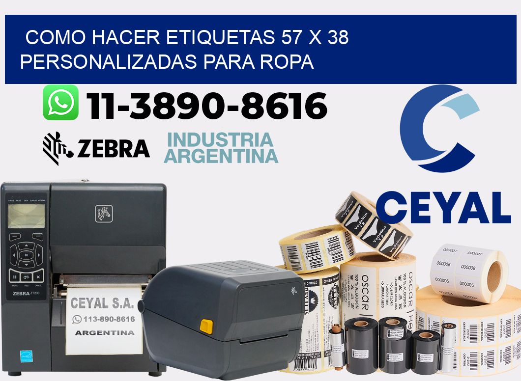como hacer etiquetas 57 x 38 personalizadas para ropa