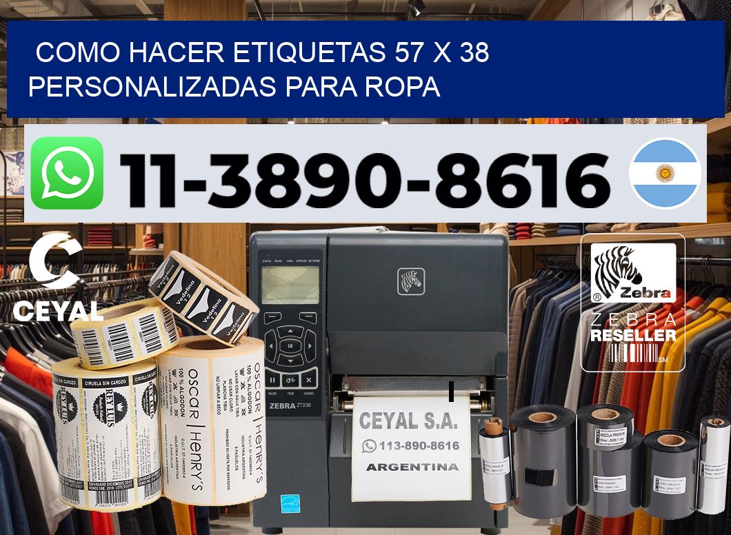 como hacer etiquetas 57 x 38 personalizadas para ropa