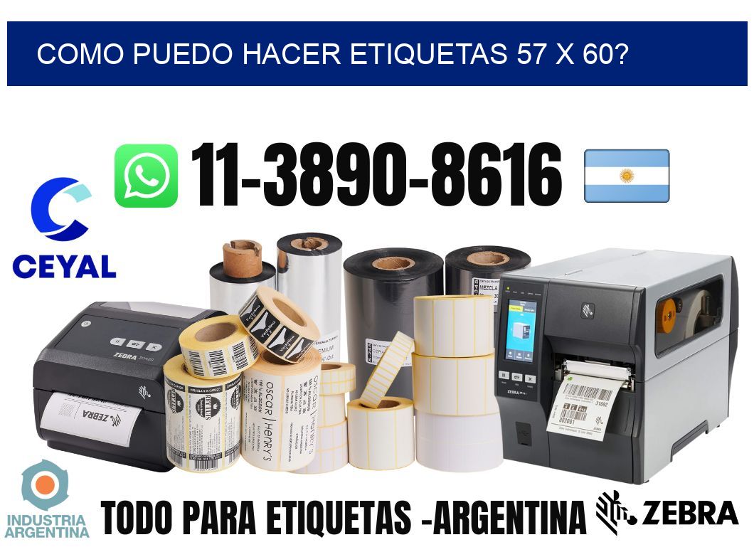 como puedo hacer etiquetas 57 x 60?