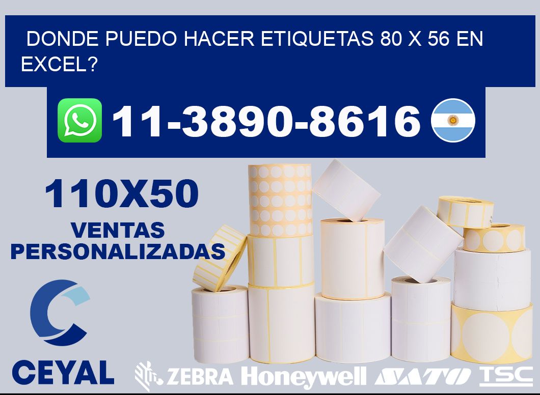 donde puedo hacer etiquetas 80 x 56 en excel?