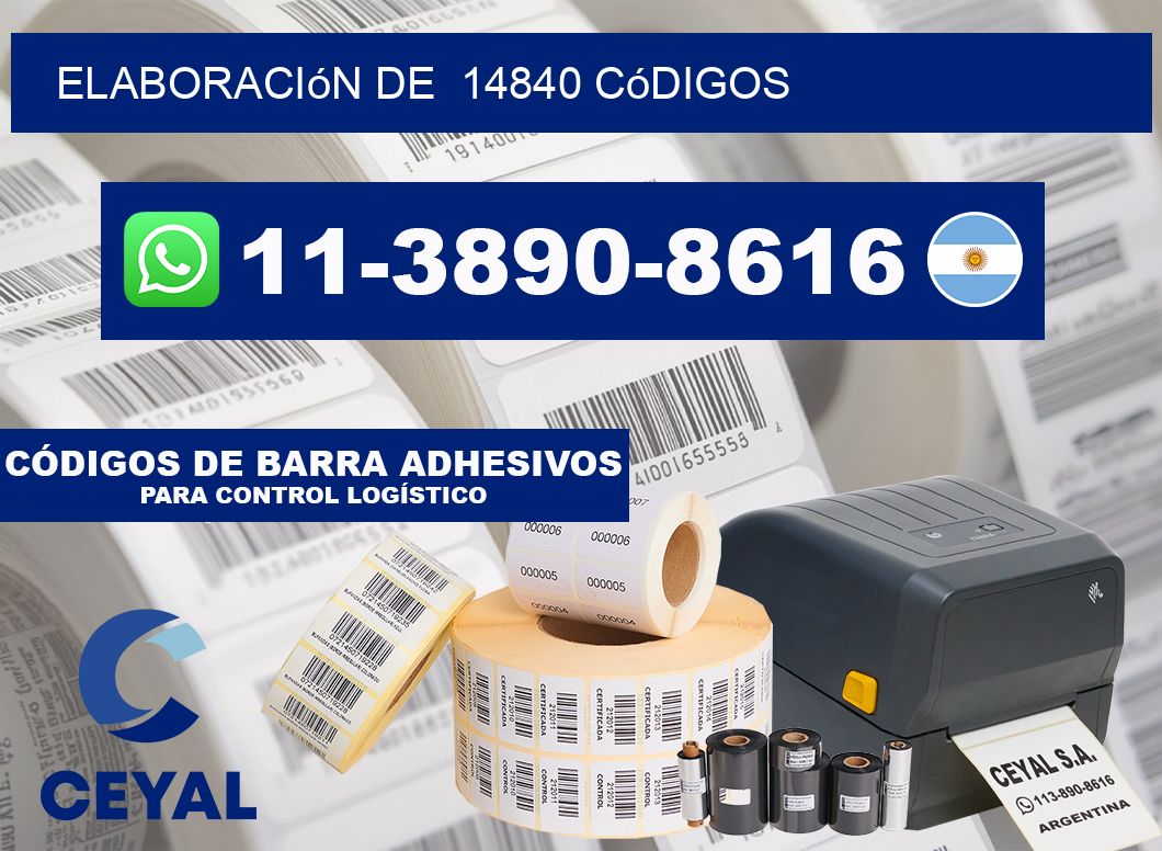 elaboración de 14840 códigos