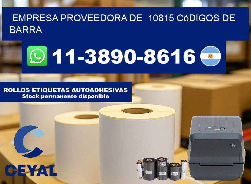 empresa proveedora de  10815 códigos de barra