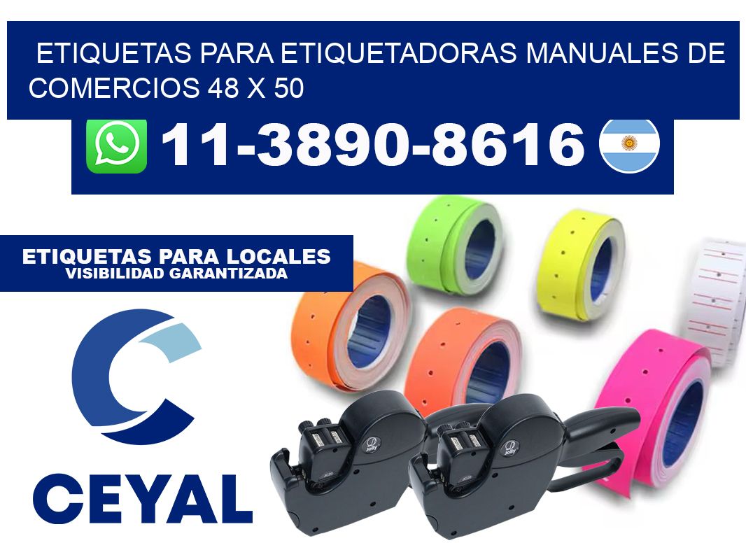 etiquetas para etiquetadoras manuales de comercios 48 x 50