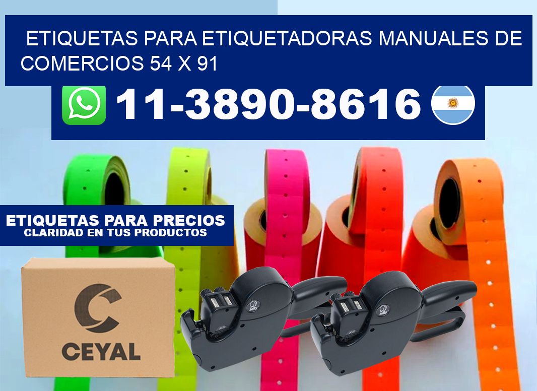 etiquetas para etiquetadoras manuales de comercios 54 x 91
