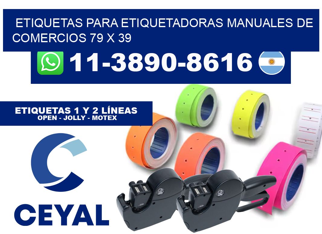etiquetas para etiquetadoras manuales de comercios 79 x 39