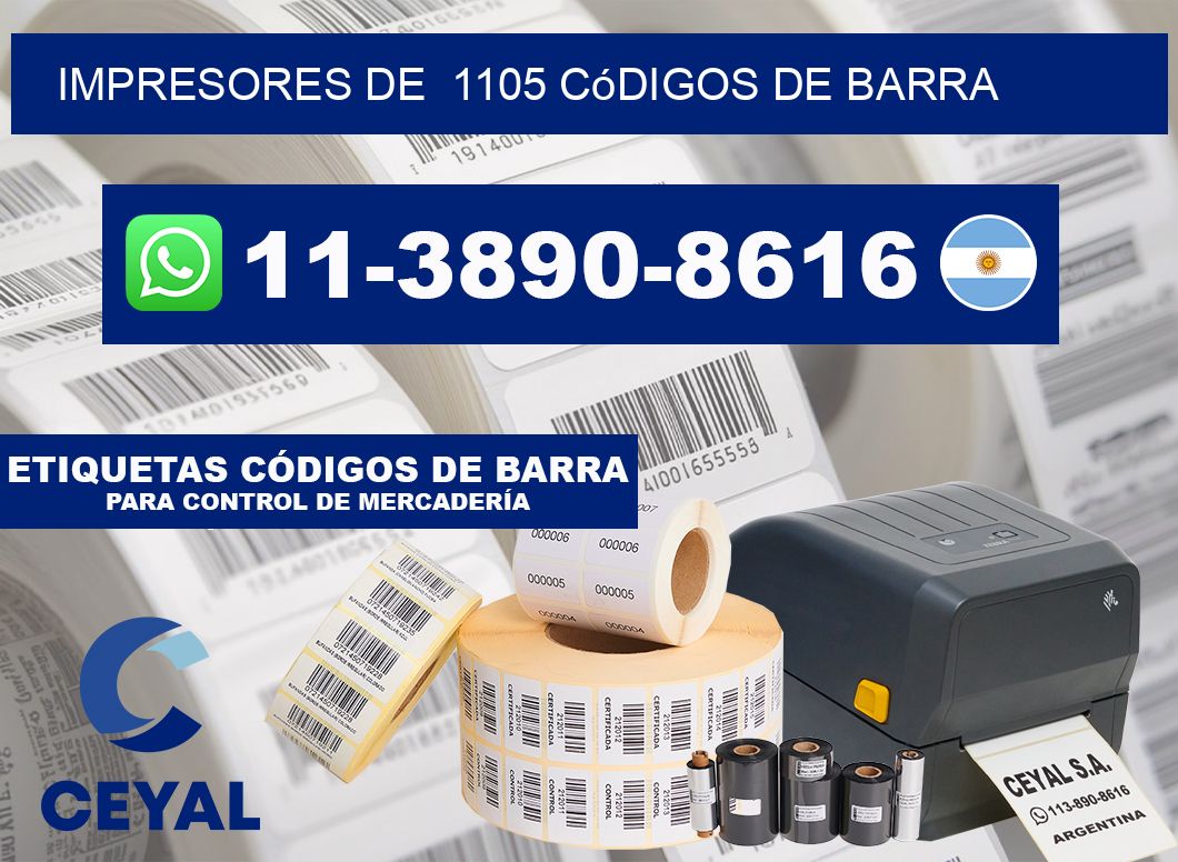 impresores de  1105 códigos de barra
