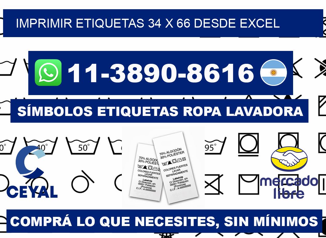 imprimir etiquetas 34 x 66 desde excel