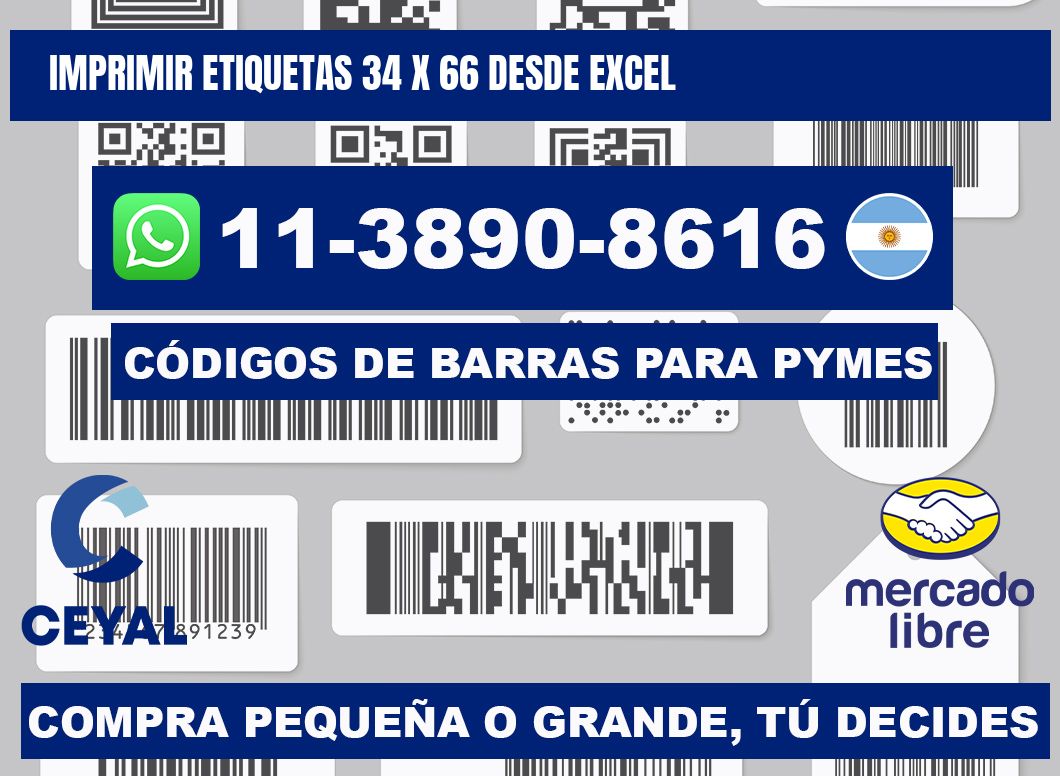 imprimir etiquetas 34 x 66 desde excel