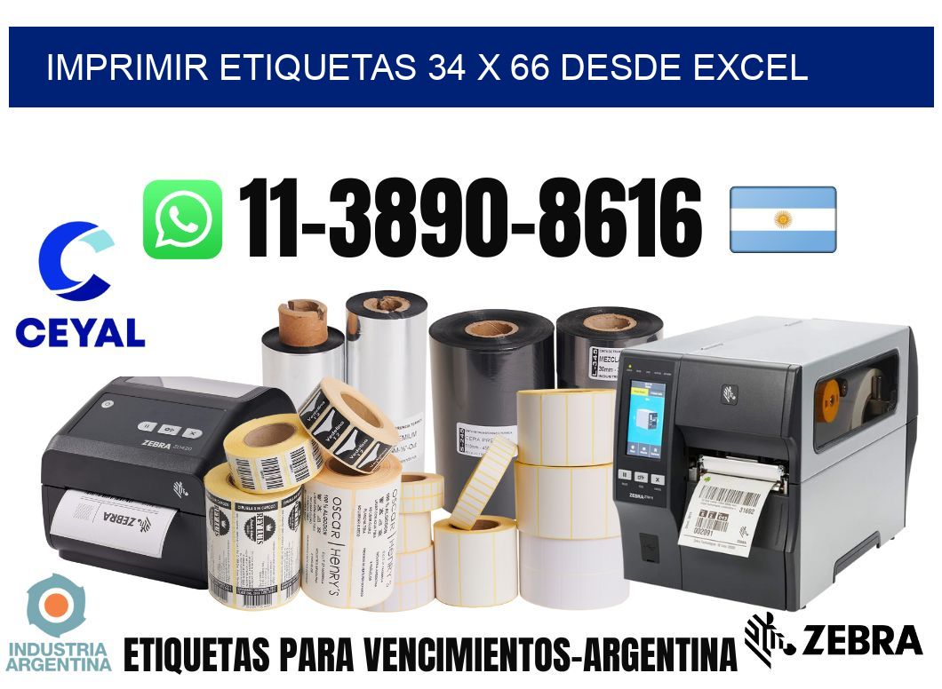 imprimir etiquetas 34 x 66 desde excel