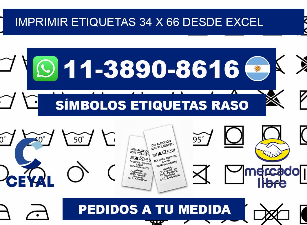 imprimir etiquetas 34 x 66 desde excel