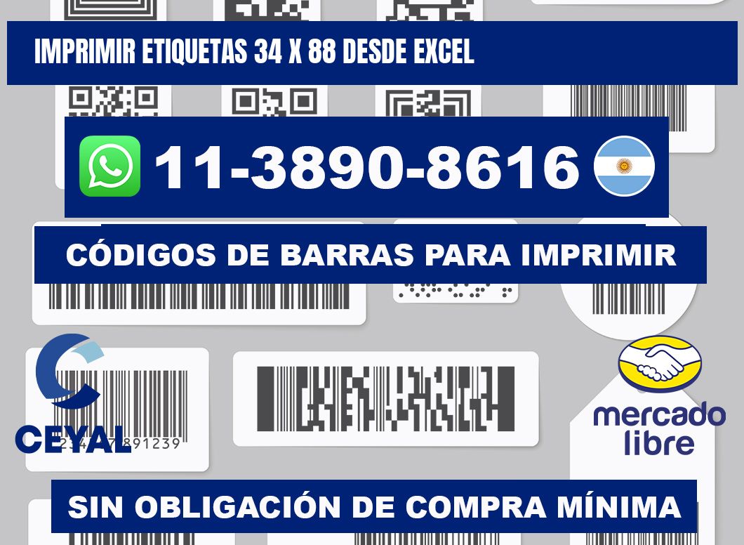 imprimir etiquetas 34 x 88 desde excel