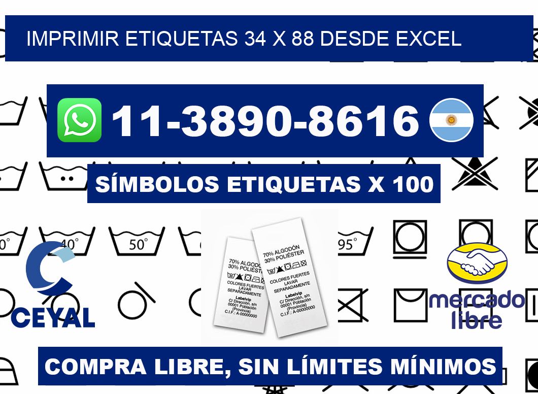 imprimir etiquetas 34 x 88 desde excel