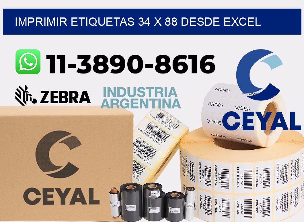 imprimir etiquetas 34 x 88 desde excel