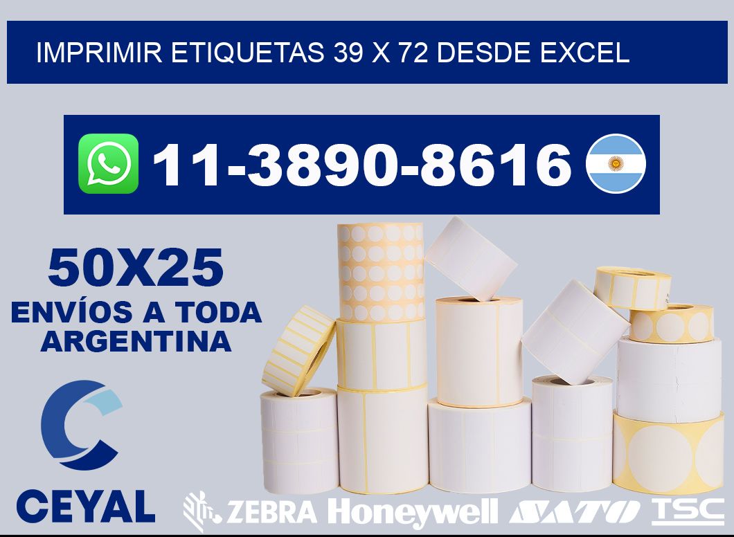 imprimir etiquetas 39 x 72 desde excel