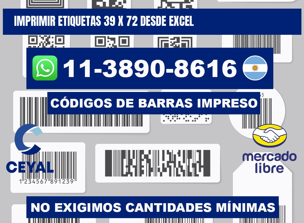 imprimir etiquetas 39 x 72 desde excel