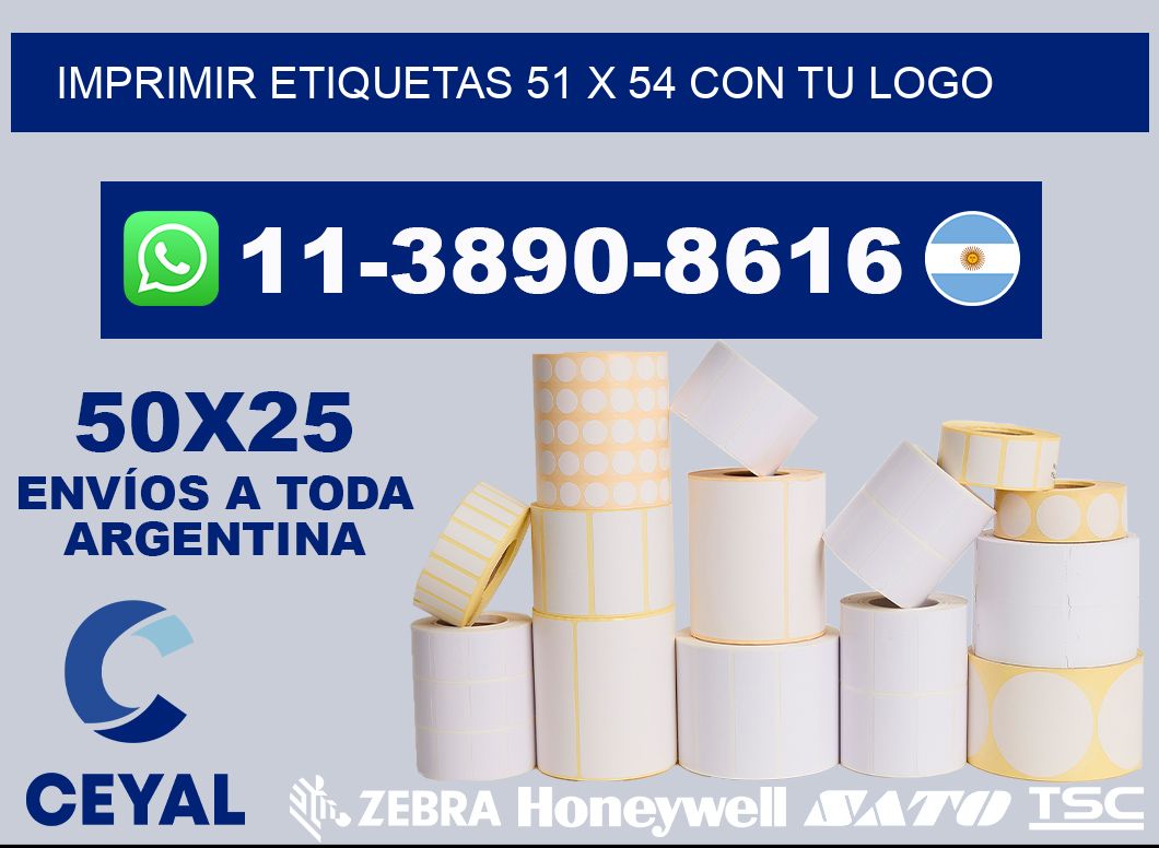 imprimir etiquetas 51 x 54 con tu logo