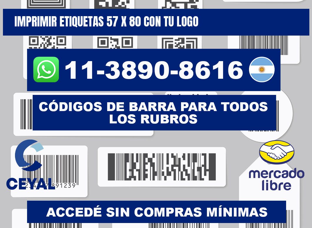 imprimir etiquetas 57 x 80 con tu logo