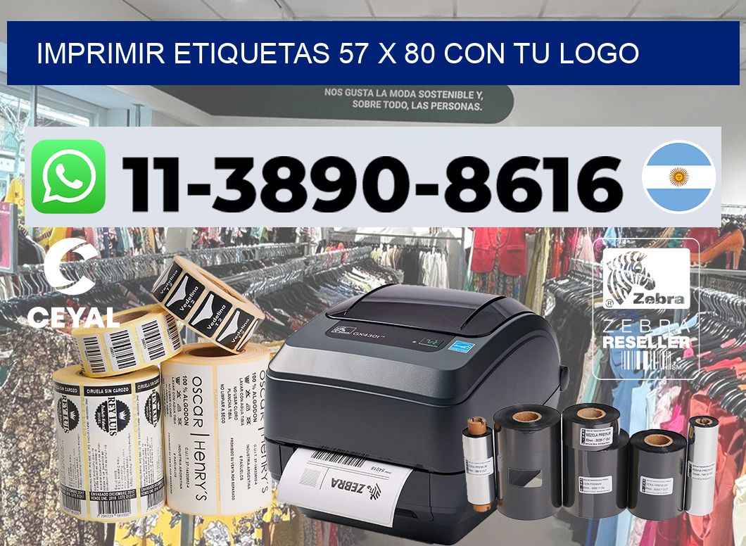 imprimir etiquetas 57 x 80 con tu logo