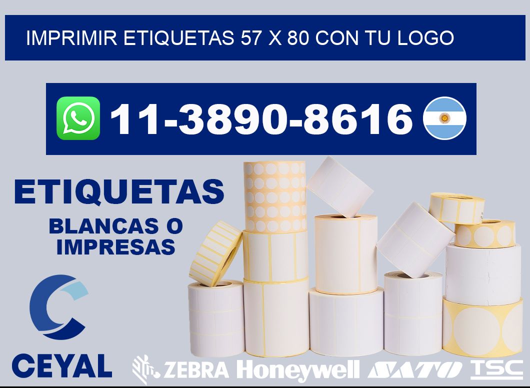 imprimir etiquetas 57 x 80 con tu logo