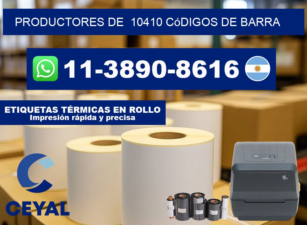 productores de 10410 códigos de barra