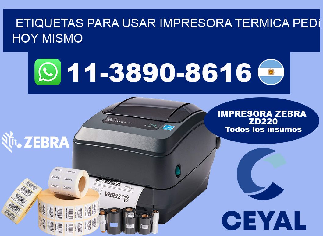 ETIQUETAS PARA USAR IMPRESORA TERMICA Pedí hoy mismo