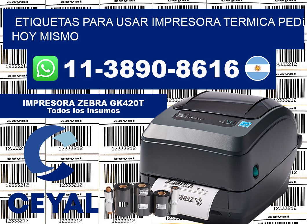 ETIQUETAS PARA USAR IMPRESORA TERMICA Pedí hoy mismo