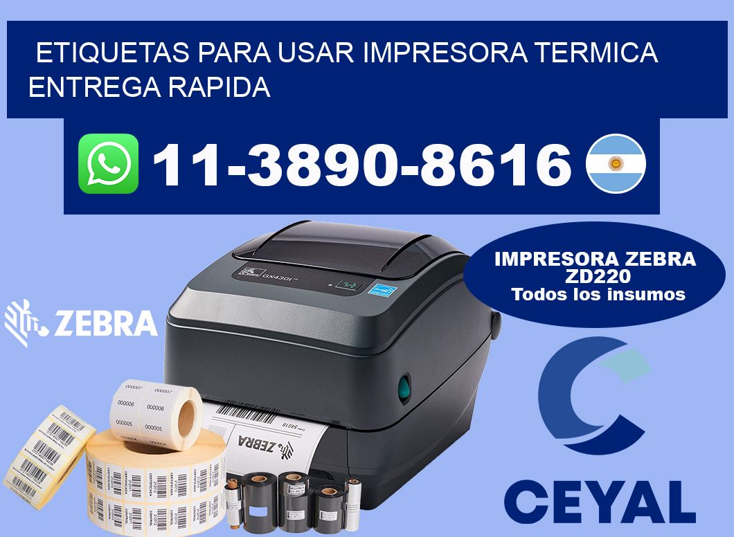 ETIQUETAS PARA USAR IMPRESORA TERMICA entrega rapida