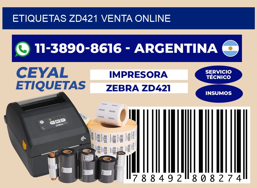 ETIQUETAS ZD421 venta online