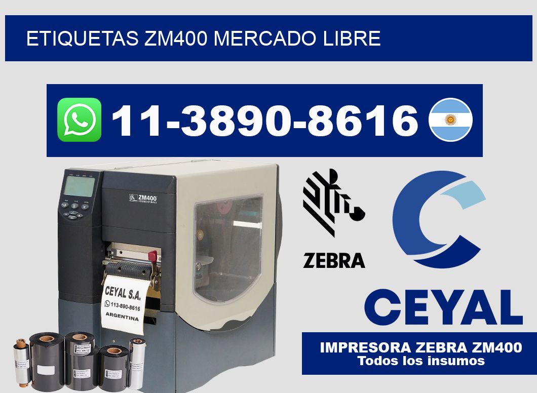 ETIQUETAS ZM400 Mercado Libre
