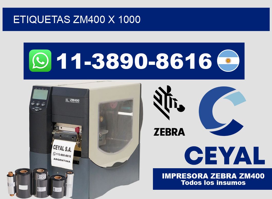 ETIQUETAS ZM400 x 1000