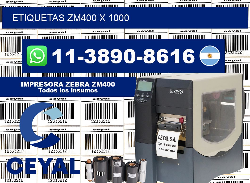 ETIQUETAS ZM400 x 1000