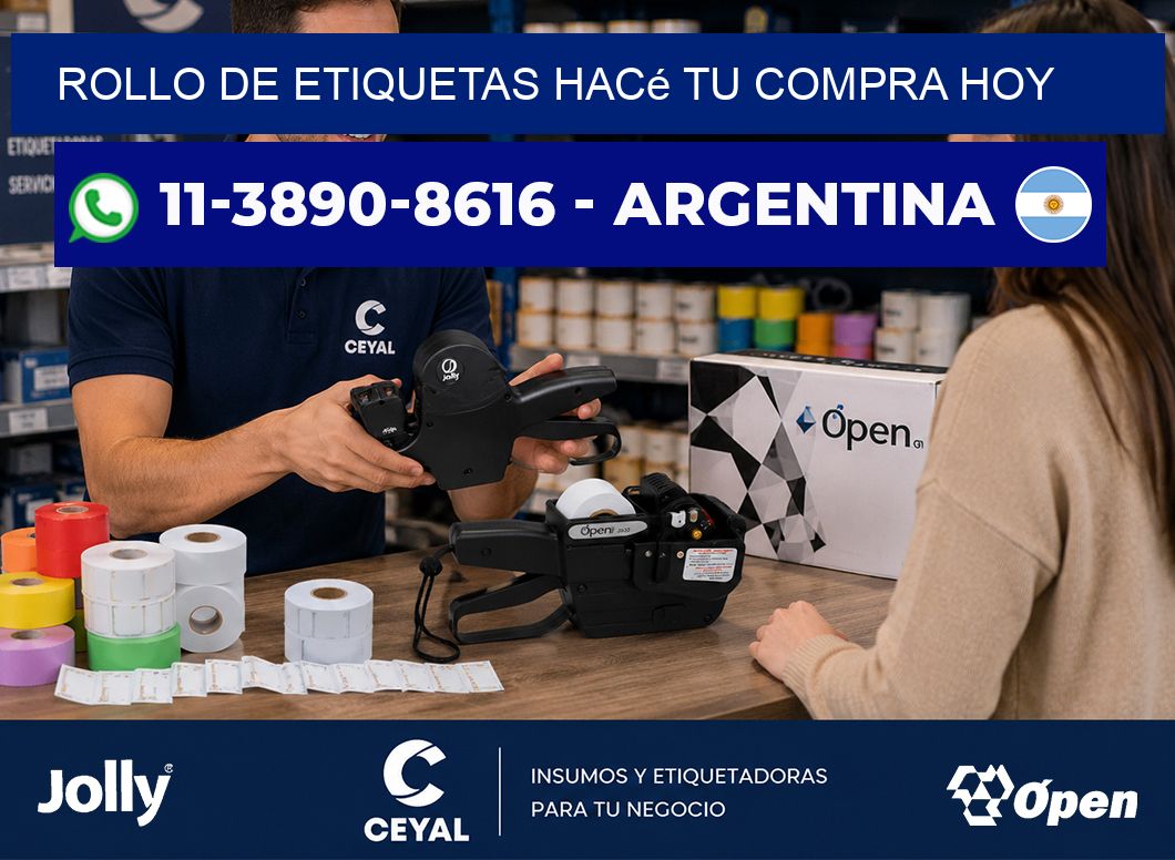 ROLLO DE ETIQUETAS Hacé tu compra hoy