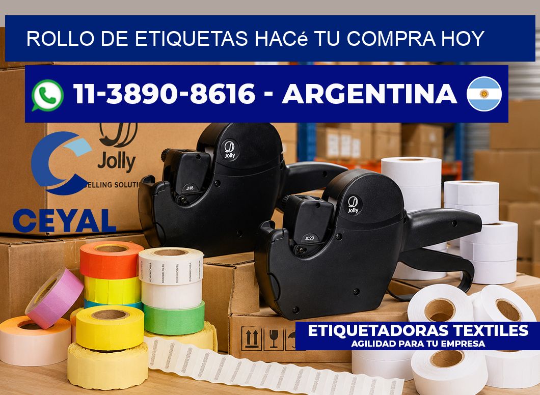 ROLLO DE ETIQUETAS Hacé tu compra hoy
