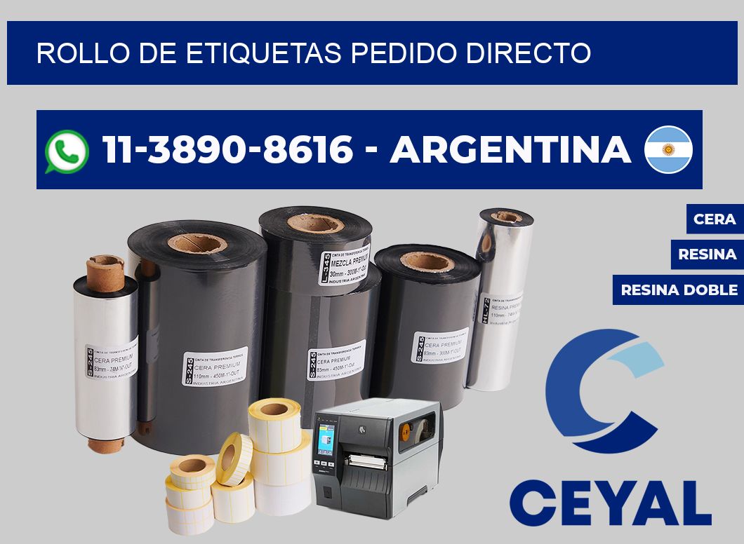 ROLLO DE ETIQUETAS Pedido directo