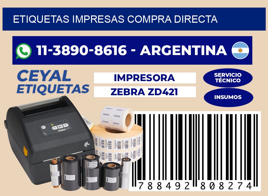 etiquetas impresas Compra directa