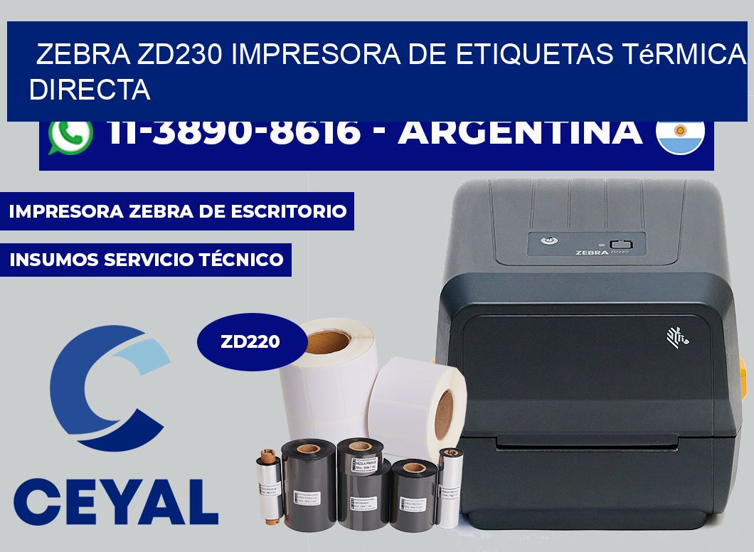 zebra ZD230 impresora de etiquetas térmica directa