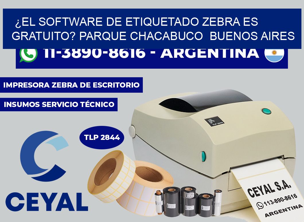 ¿El software de etiquetado Zebra es gratuito? Parque Chacabuco  Buenos Aires