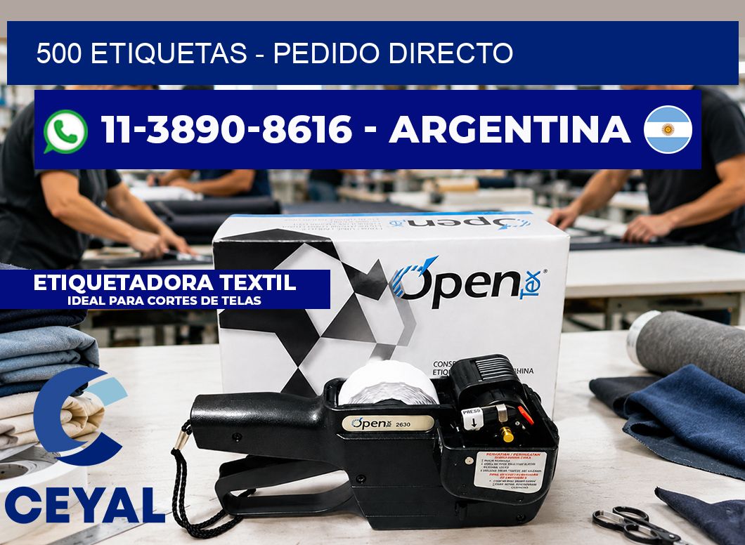 500 ETIQUETAS - Pedido directo