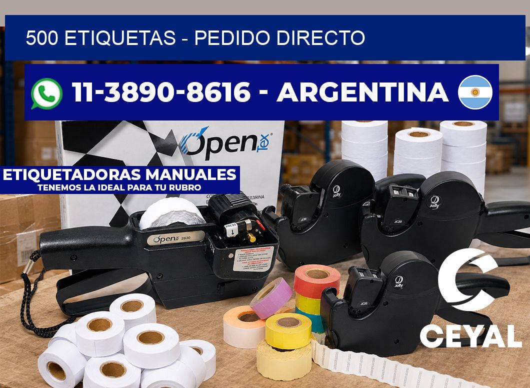 500 ETIQUETAS - Pedido directo