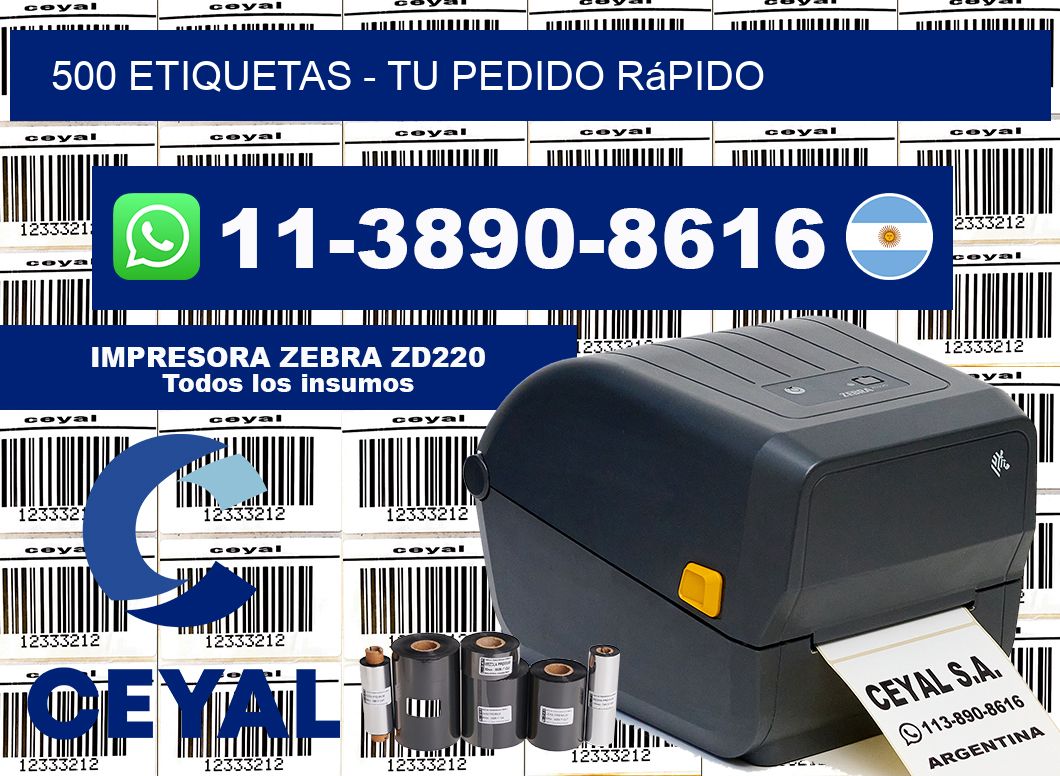 500 ETIQUETAS - Tu pedido rápido