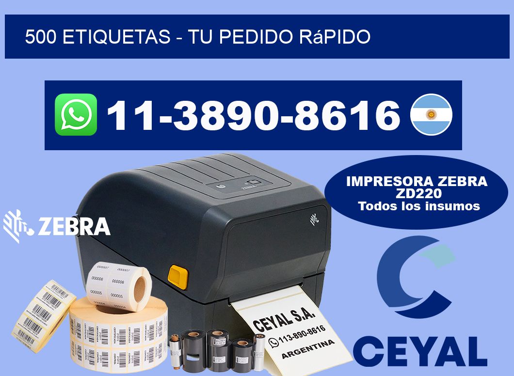 500 ETIQUETAS - Tu pedido rápido