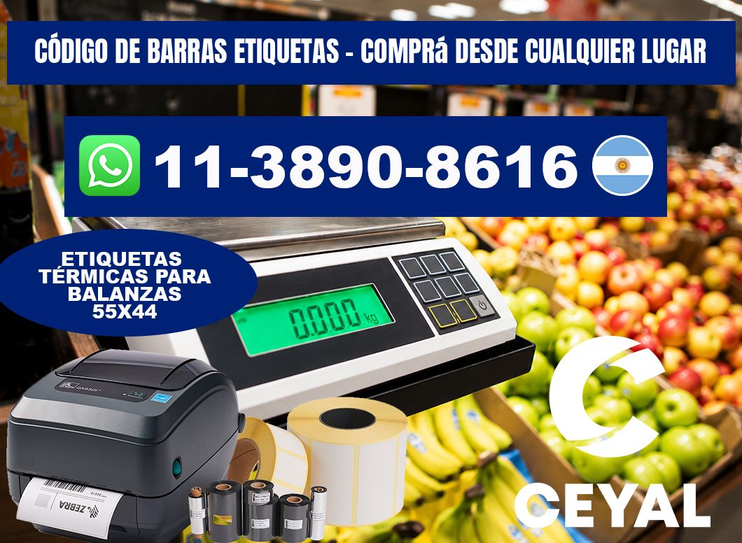 CÓDIGO DE BARRAS ETIQUETAS - Comprá desde cualquier lugar