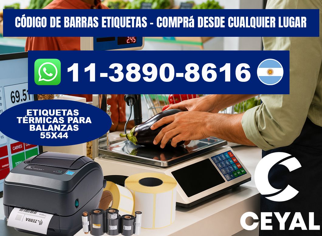 CÓDIGO DE BARRAS ETIQUETAS - Comprá desde cualquier lugar